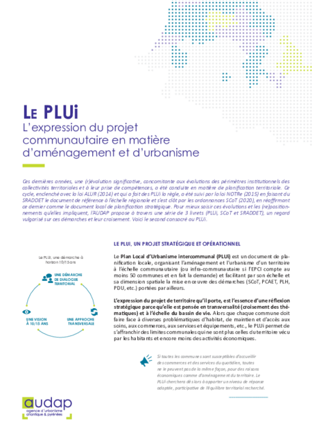 Le PLUi, l'expression du projet communautaire en matière d'aménagement et d'urbanisme