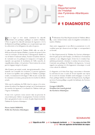 Plan Départemental de l’Habitat des Pyrénées-Atlantiques : Diagnostic 
